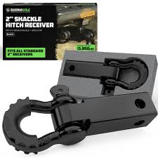 2" Shackle Hitch Receiver - Black