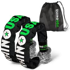 [SFTSHACK38-BLK-2] 3/8" Synthetic Soft Shackles (2-Pack / Black)